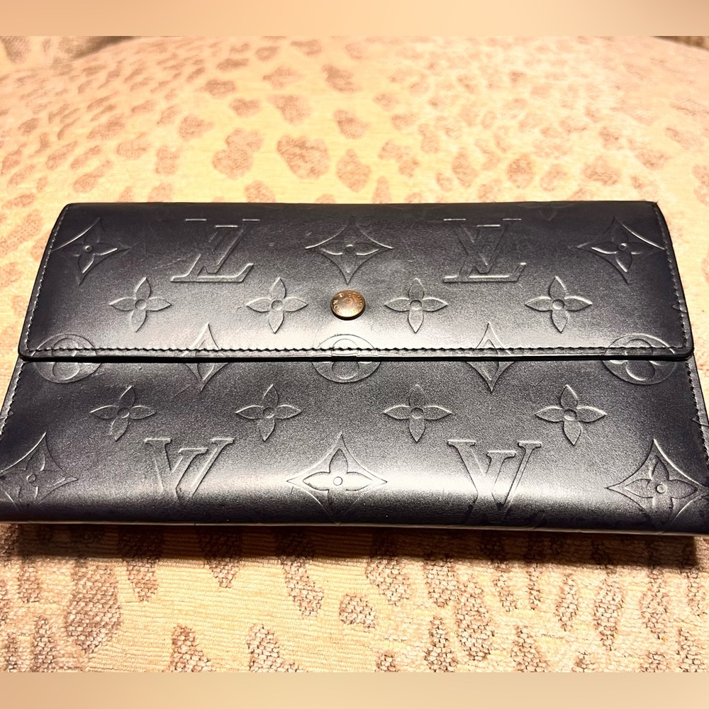 Sold! Louis Vuitton Gray Matte long wallet international
